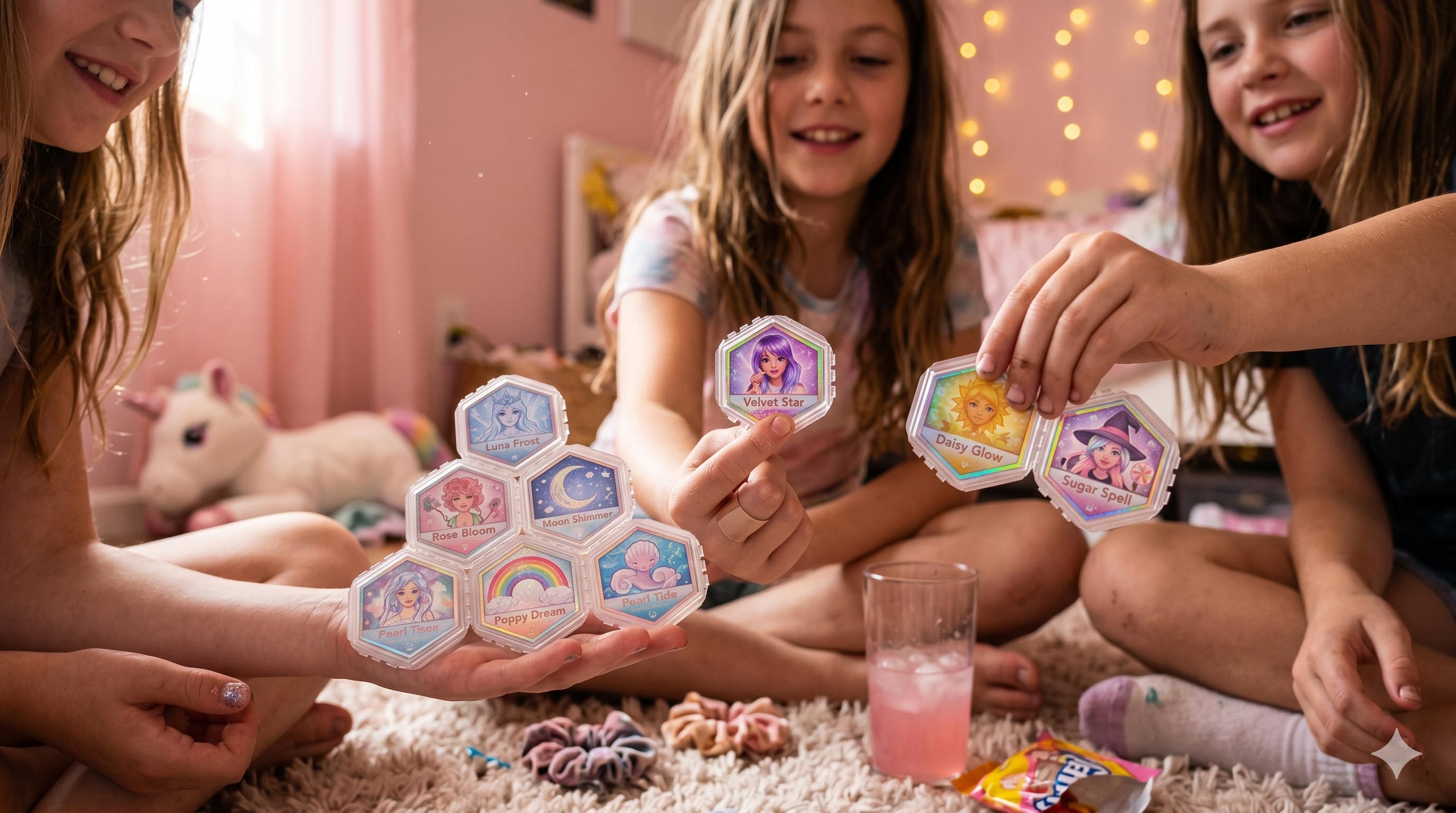 Girls collecting